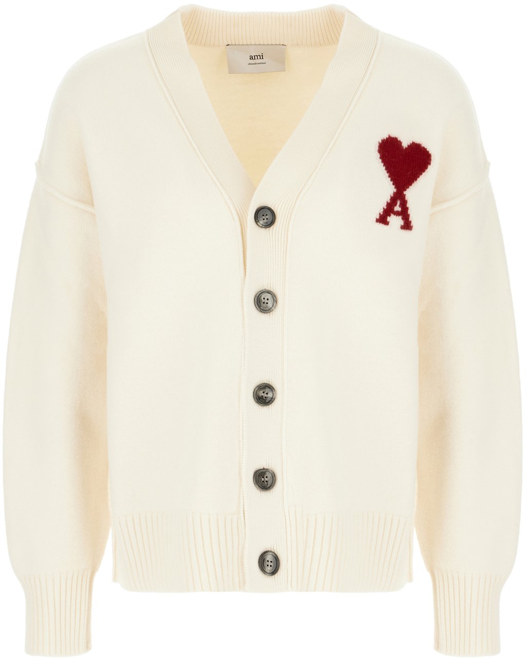 AMI Paris Ami Paris Ivory wool cardigan Neutraal