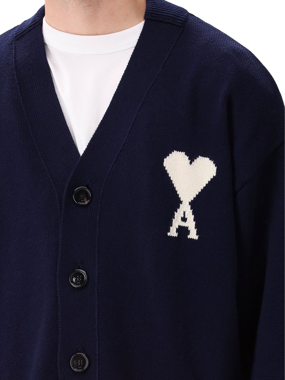 AMI Paris Ami Paris Gebreid Vest Blauw ADC Blauw