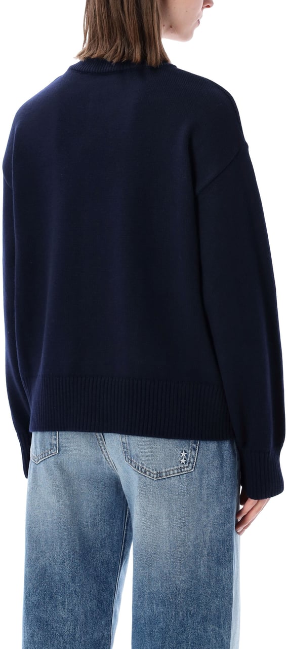 AMI Paris Cardigan Big Heart Blu Navy