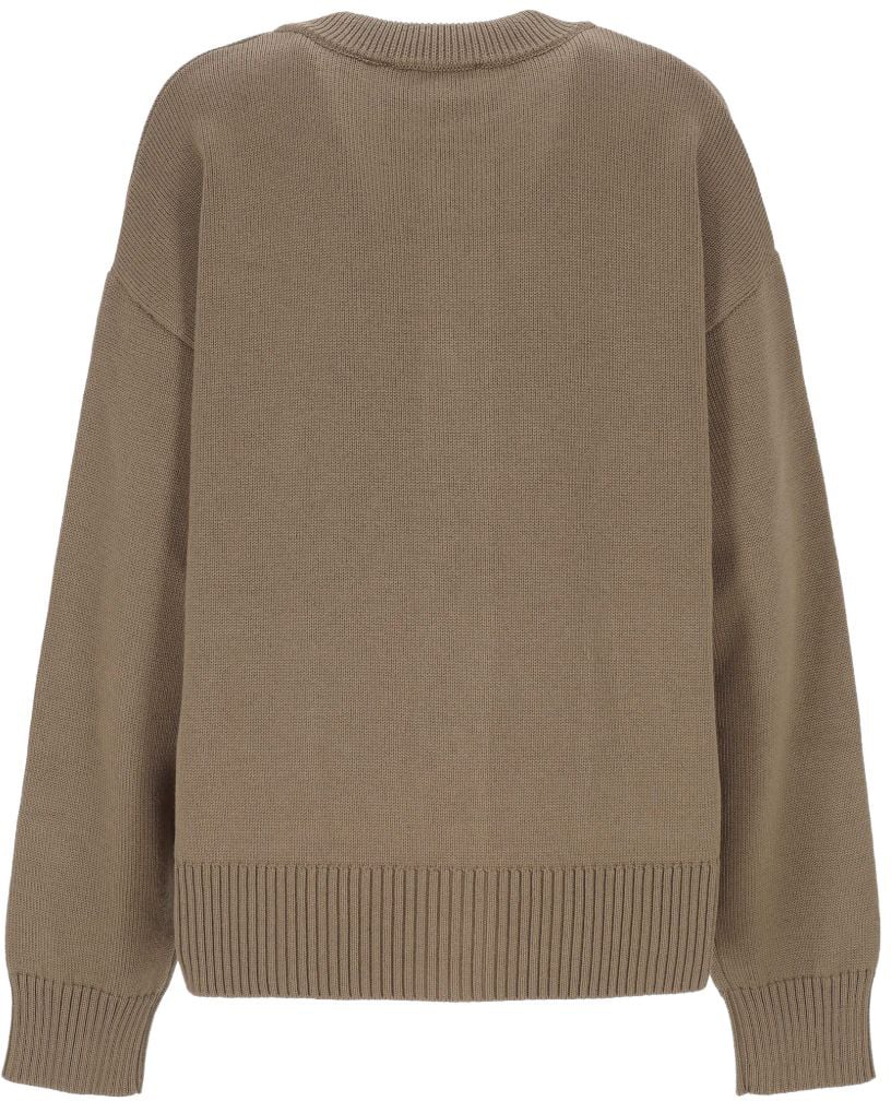 AMI Paris Sweaters Beige Taupe