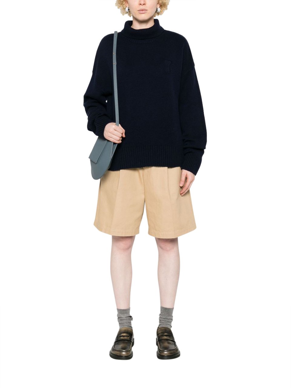 AMI Paris Sweaters Blue Blauw