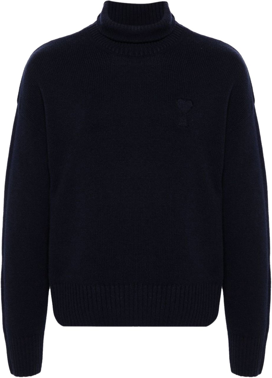AMI Paris Sweaters Blue Blauw