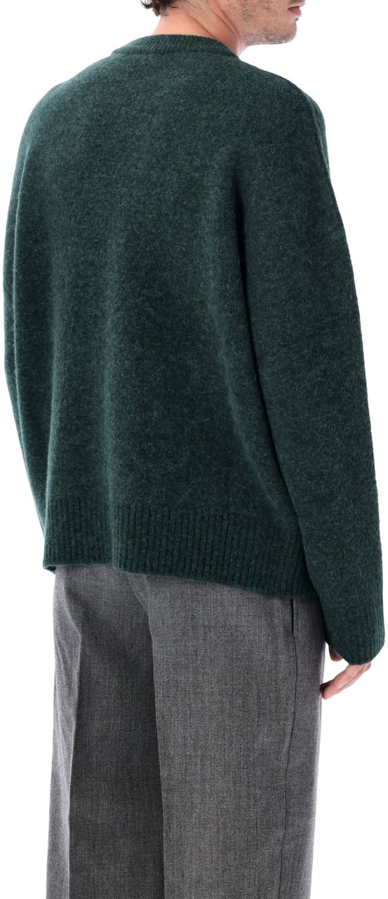 AMI Paris Crewneck Sweater Adc Verde Donkergroen