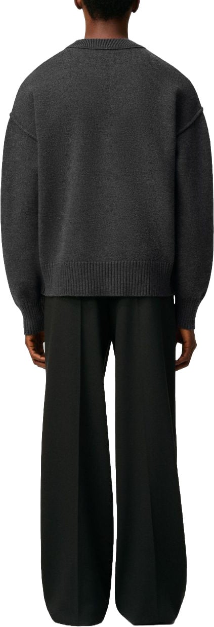 AMI Paris Sweaters Gris Chiné Donkergrijs