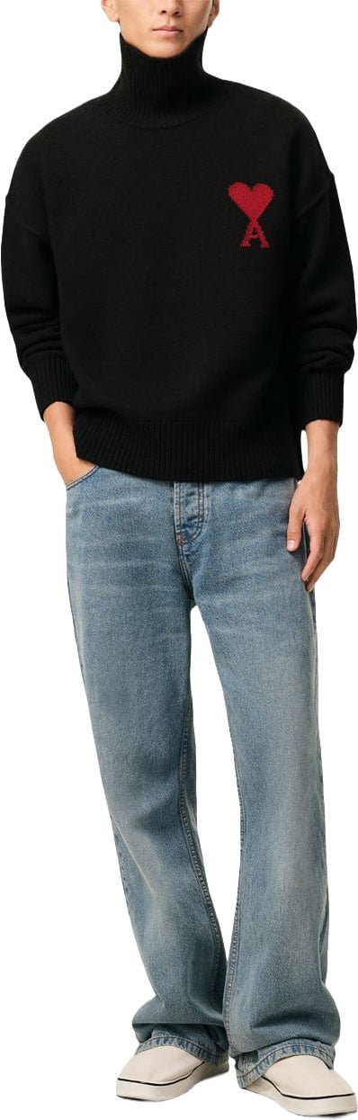 AMI Paris Sweaters Noir Zwart