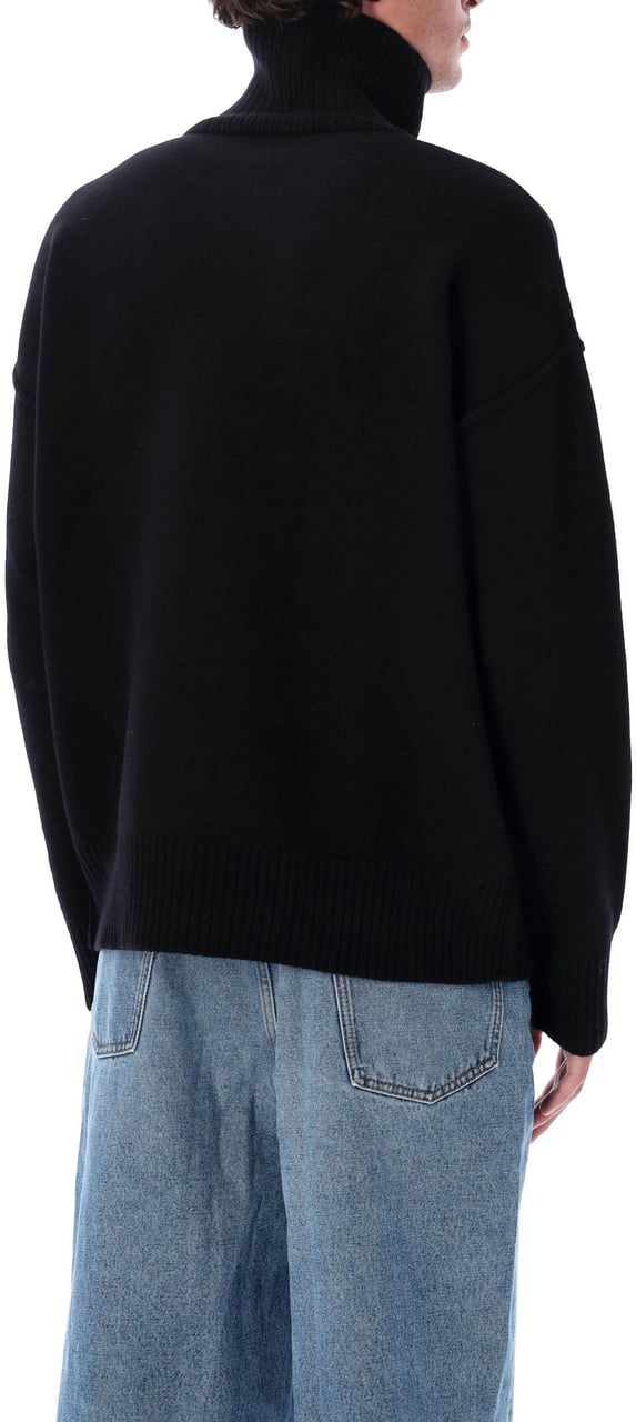 AMI Paris Red Adc High Neck Nero Zwart