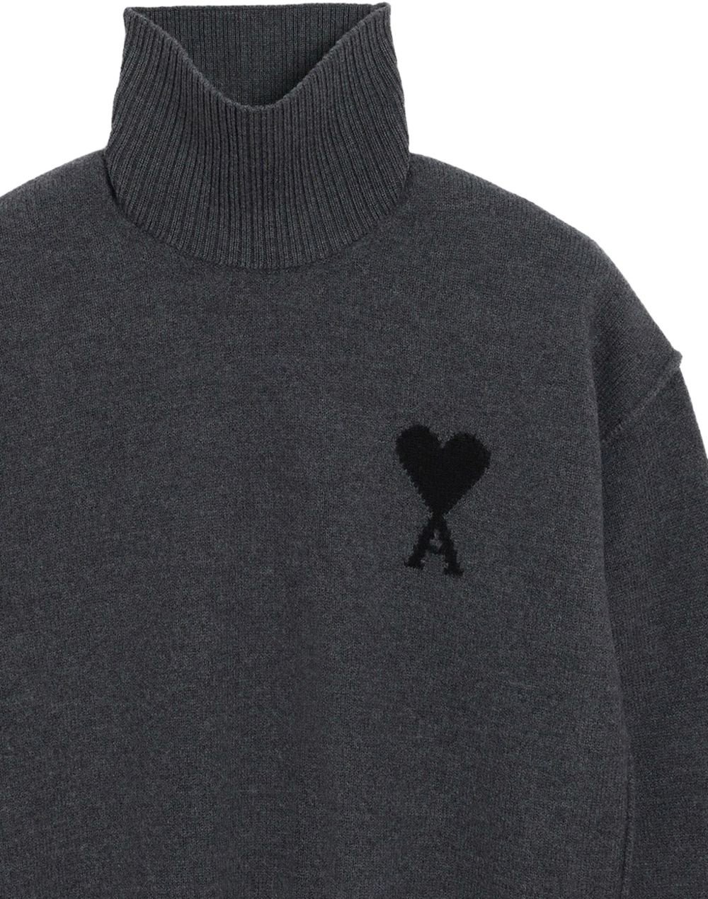 AMI Paris Sweaters Gris Chiné Grijs