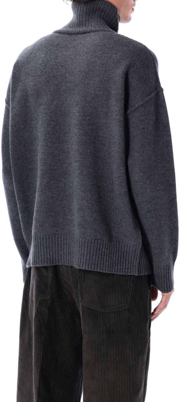 AMI Paris Red Adc High Neck Grigio Grijs