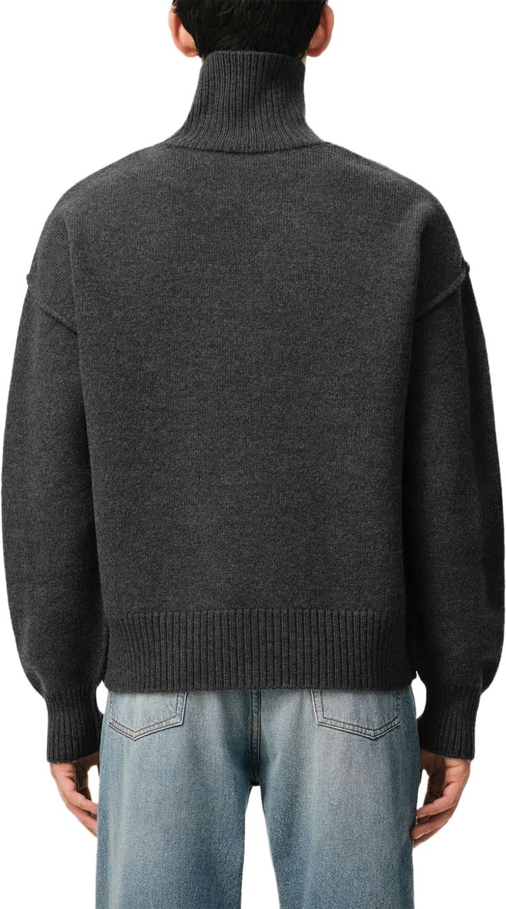 AMI Paris Sweaters Gris Chiné Donkergrijs