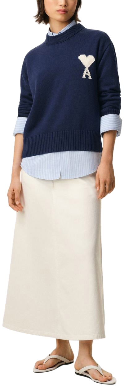 AMI Paris Sweaters Blue Navy