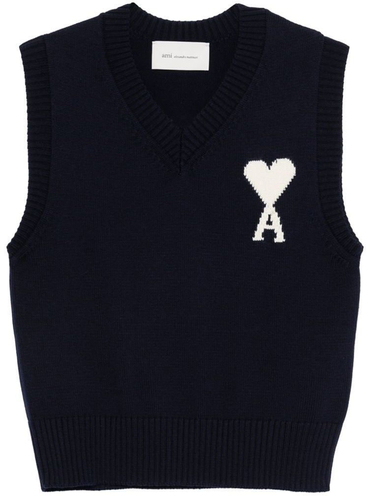 AMI Paris Sweaters Blue Blauw