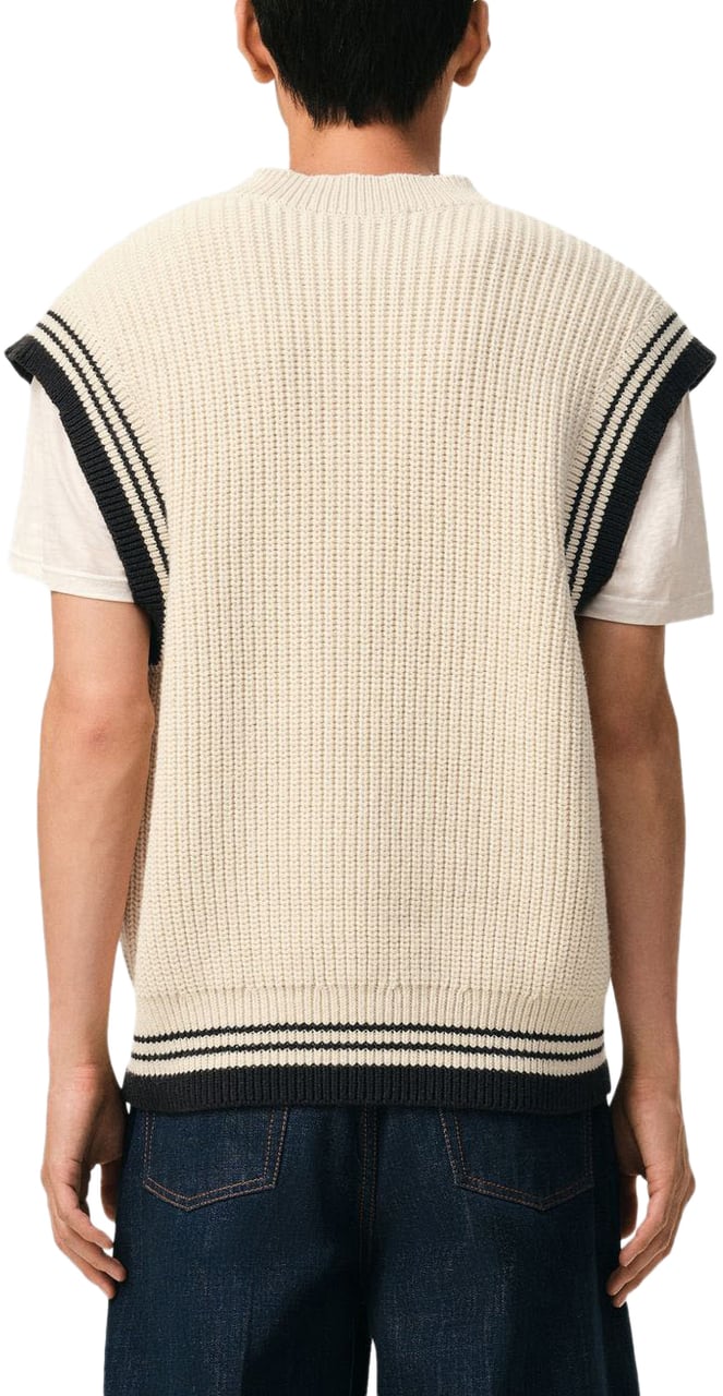 AMI Paris Crochet Adc Gilet Beige Beige
