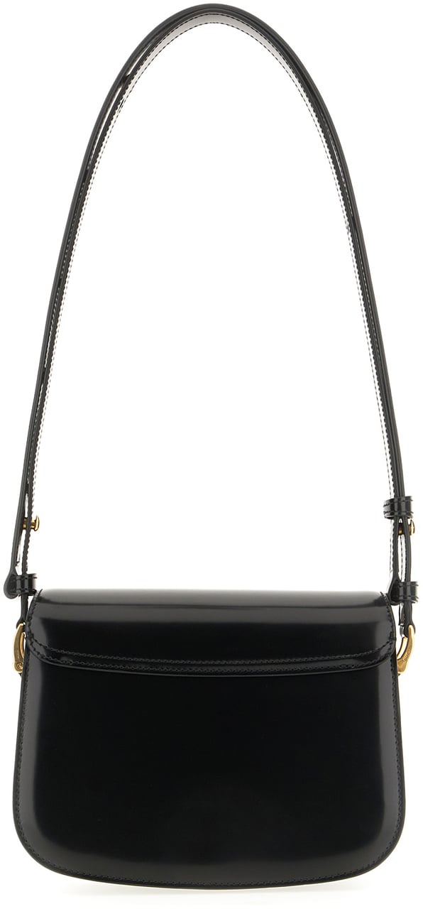 AMI Paris Ami Paris Black leather Paris Paris shoulder bag Zwart
