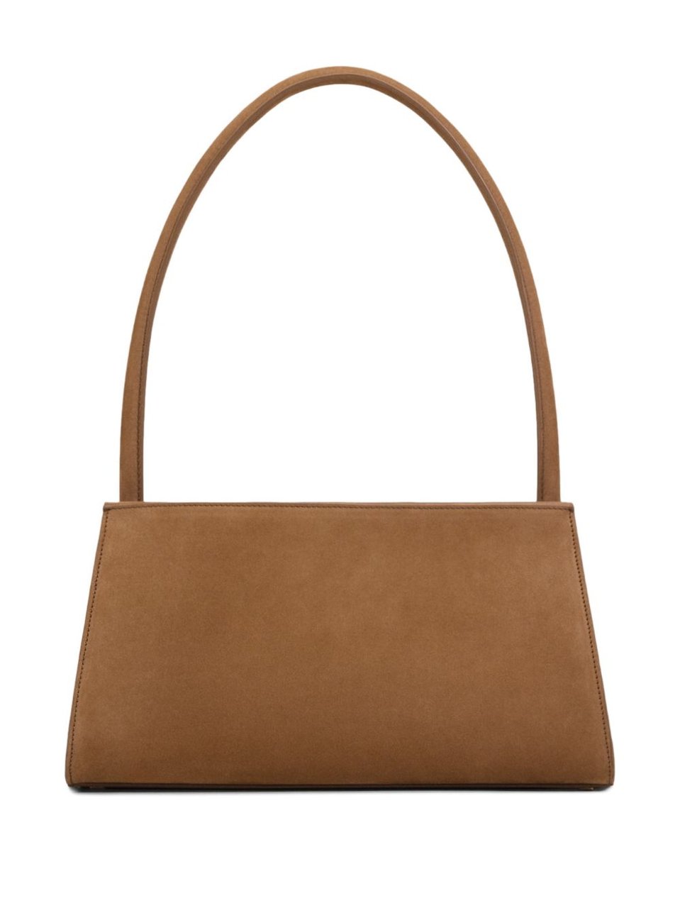 AMI Paris Brown Studs Suede Shoulder Bag Bruin