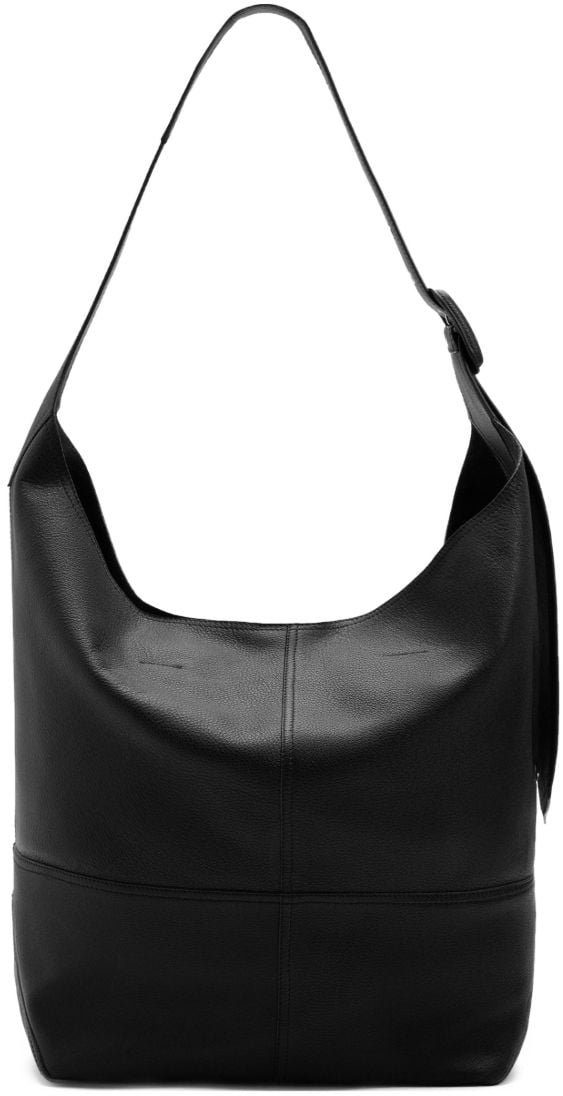 AMI Paris Black Adjustable Strap Bag Zwart