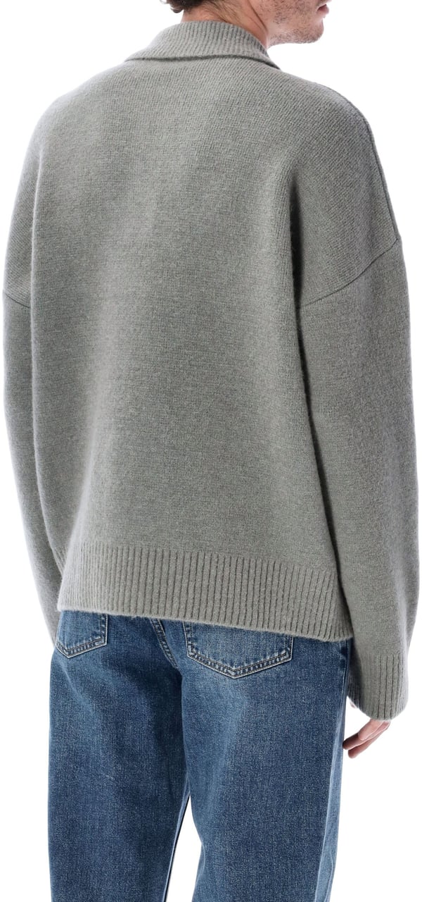 AMI Paris Quota -Ami De Coeur Polo Grisecru Grijs