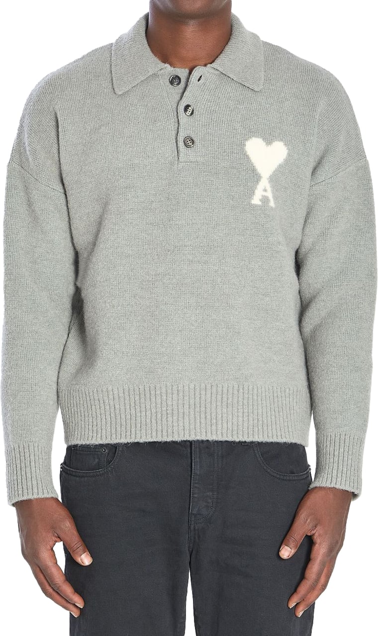 AMI Paris T-Shirts And Polos Grey Grijs