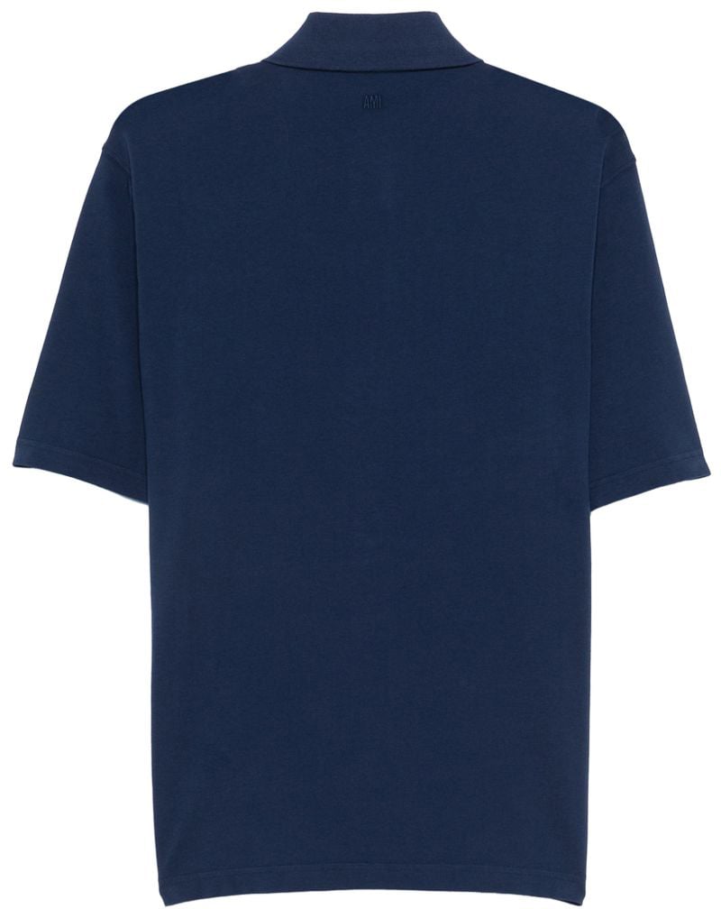 AMI Paris T-Shirts And Polos Blue Blauw
