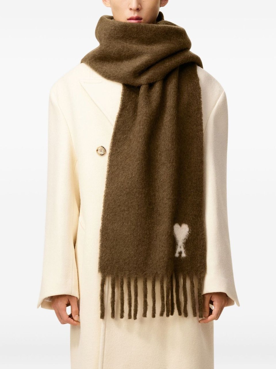 AMI Paris Scarfs Noisette Bruin