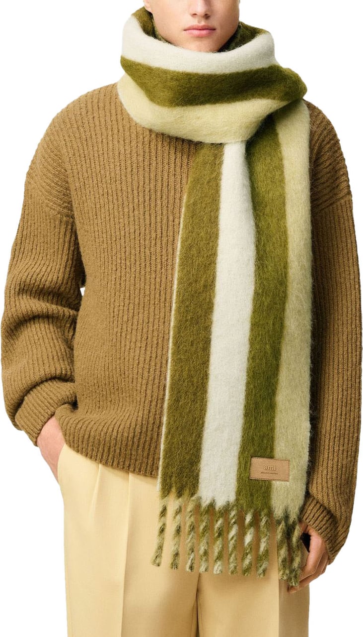 AMI Paris Scarfs Ivoire Wit