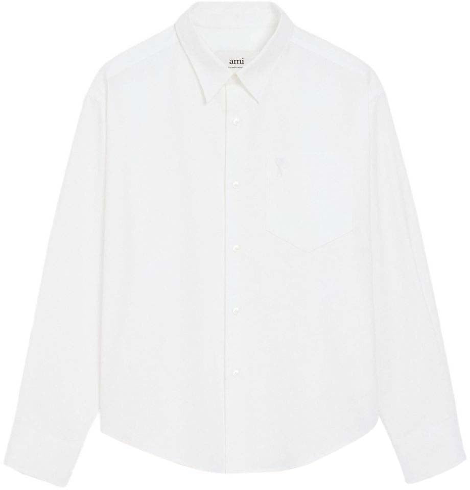 AMI Paris Shirts Blanc Naturel Wit
