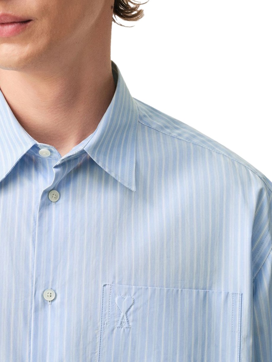 AMI Paris Shirts Clear Blue Blauw