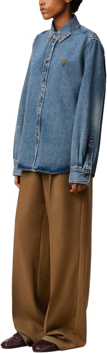 AMI Paris Shirts Blue Blauw