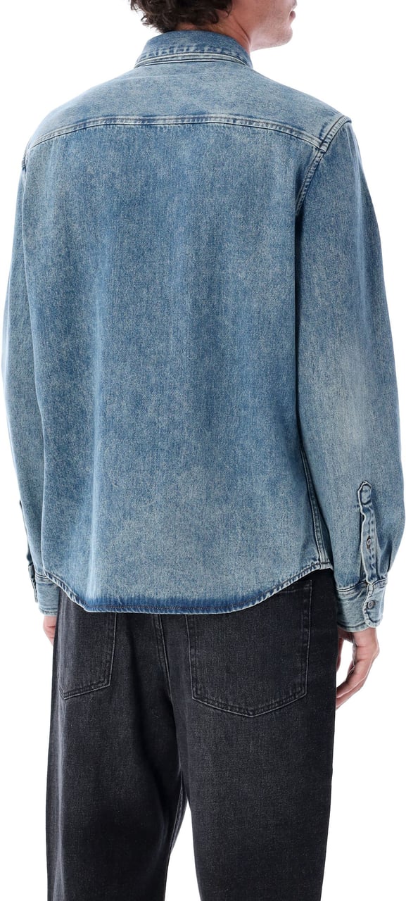 AMI Paris Adc Shirt Used Blue Blauw