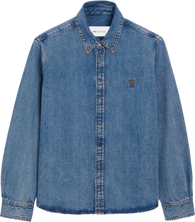 AMI Paris Shirts Bleu Blauw