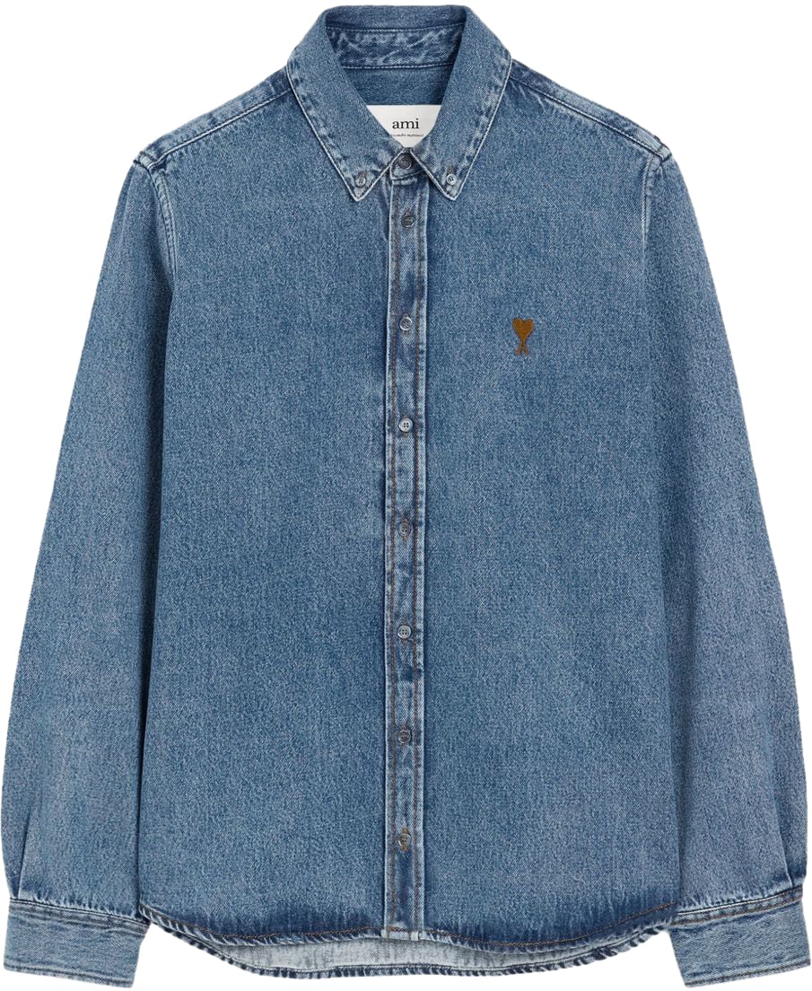 AMI Paris Shirts Blue Blauw
