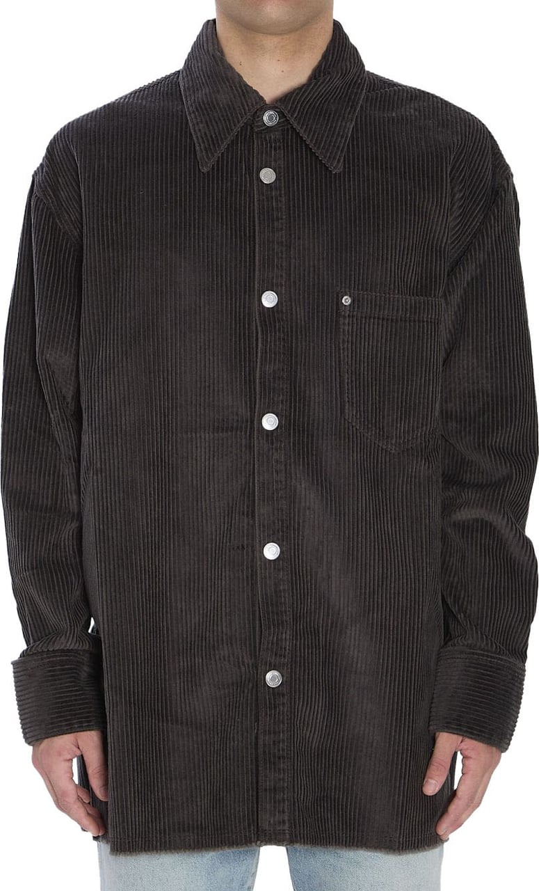 AMI Paris Shirts Anthracite Grijs