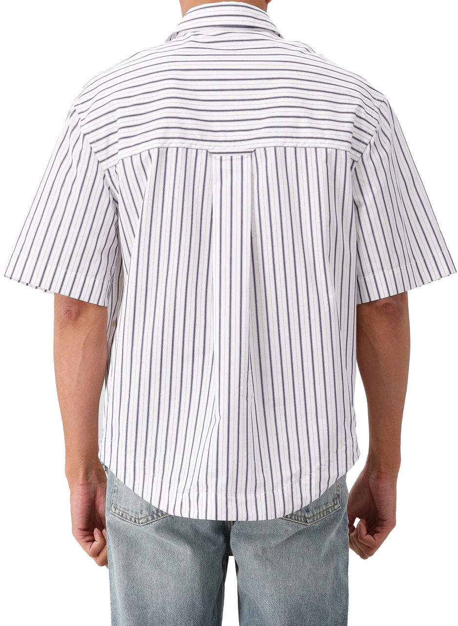 AMI Paris AMI Paris Overhemd Wit Embossed ADC Wide Fit Shirt Wit