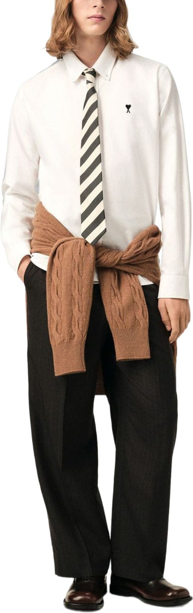 AMI Paris Shirts Blanc Naturel Wit