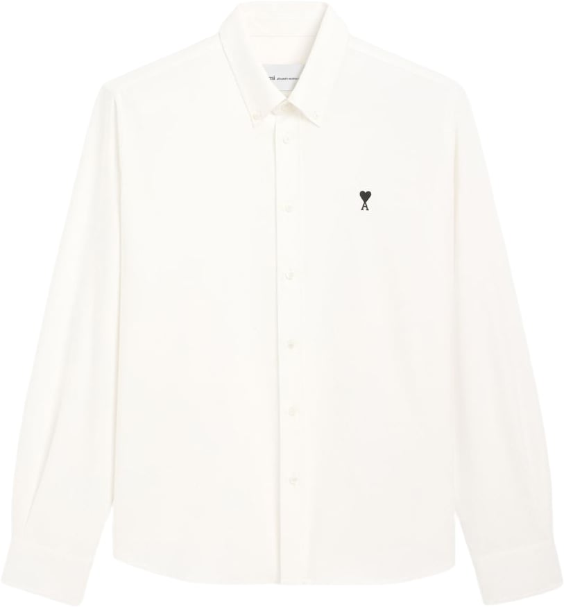 AMI Paris Shirts Blanc Naturel Wit