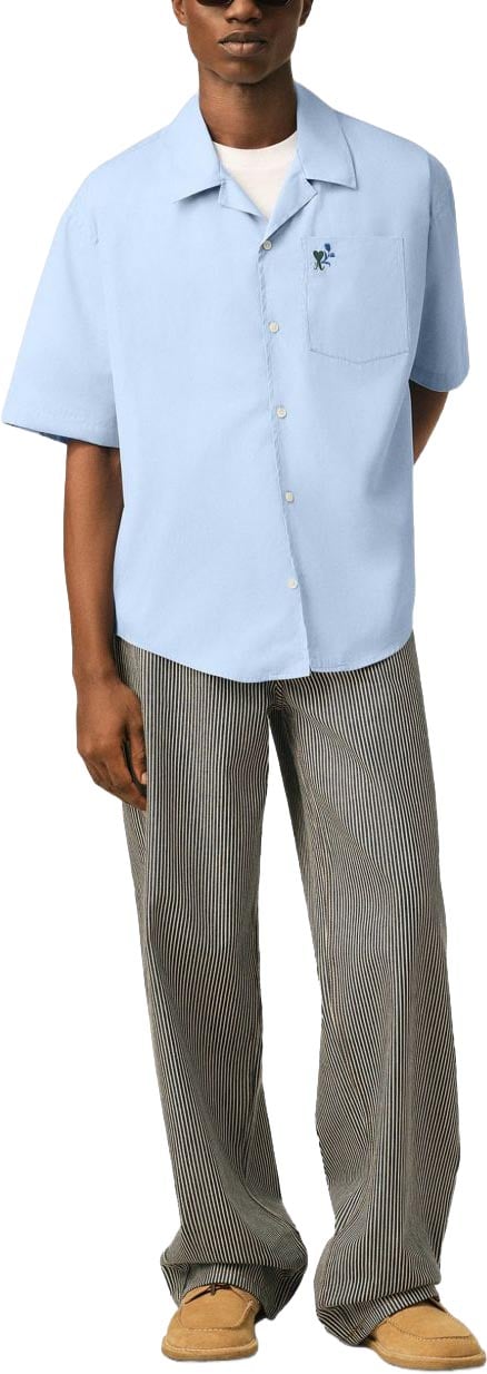 AMI Paris Shirts Bleu Lichtblauw