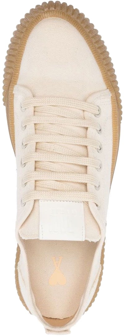 AMI Paris De Coeur Low Top Sneakers Beige