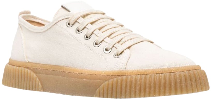 AMI Paris De Coeur Low Top Sneakers Beige