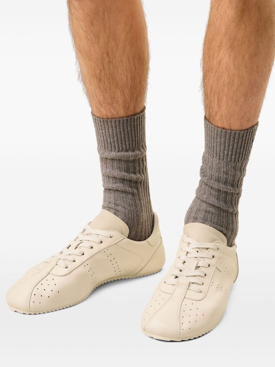 AMI Paris Sneakers Ivory Wit