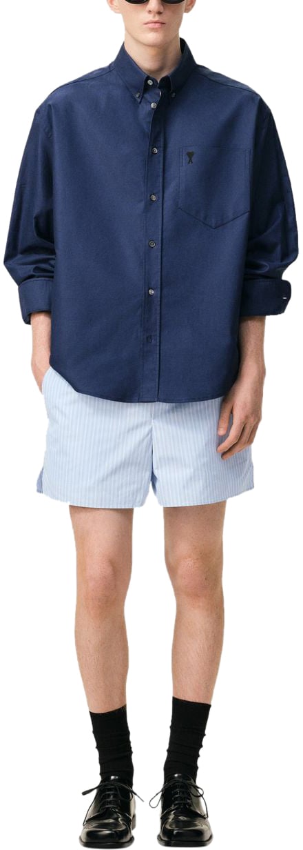 AMI Paris Shorts Ciel Blauw