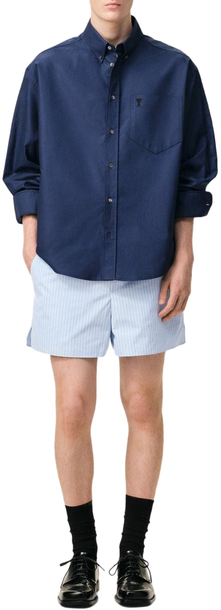 AMI Paris Shorts Clear Blue Blauw