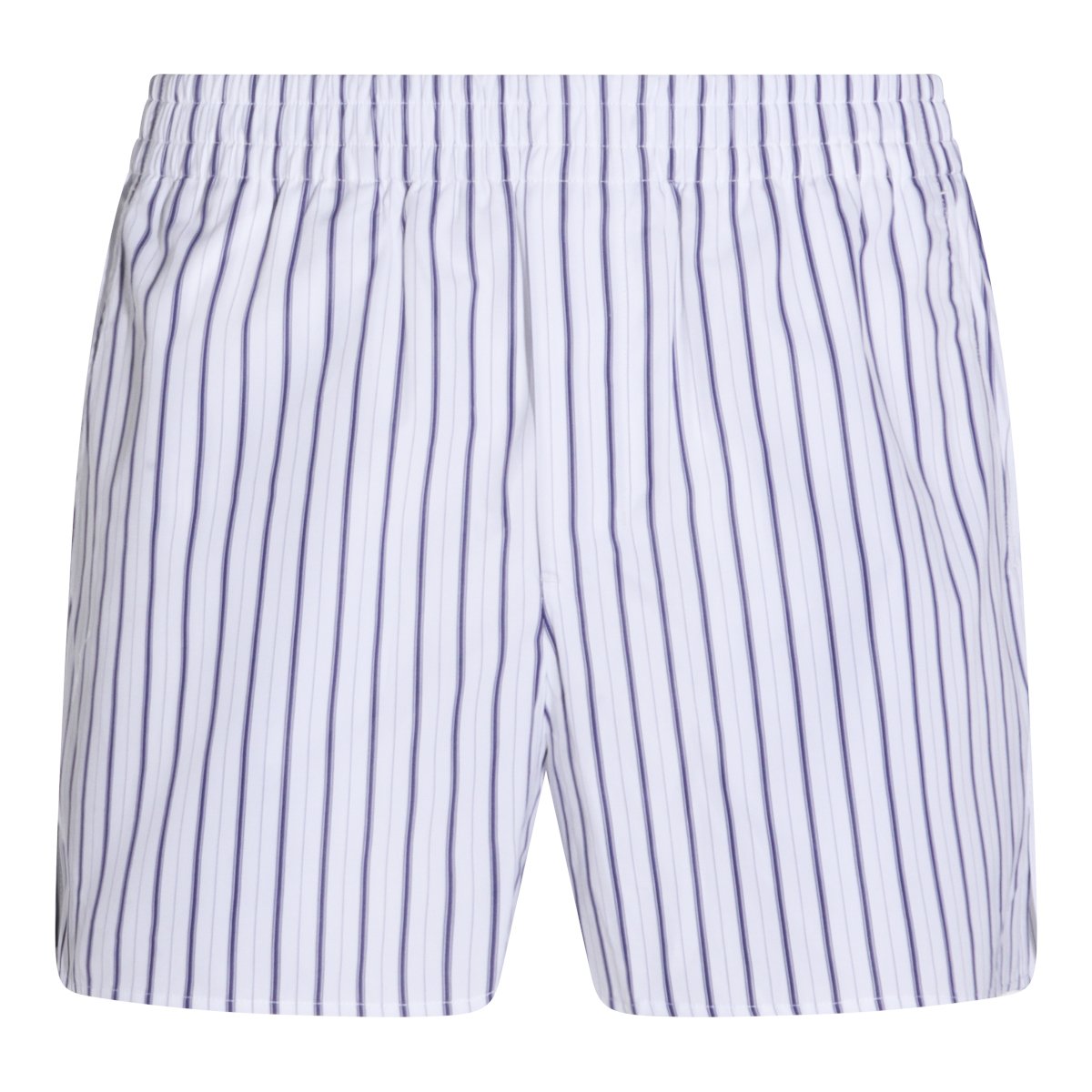 AMI Paris Vertical Striped Shorts Wit