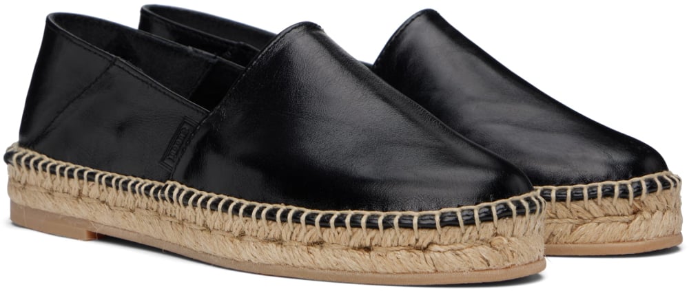 AMI Paris Logo Slip-on Espadrilles Zwart