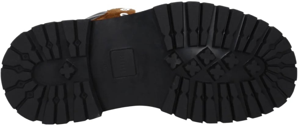 AMI Paris Lace-up Suede Ankle Boots Bruin