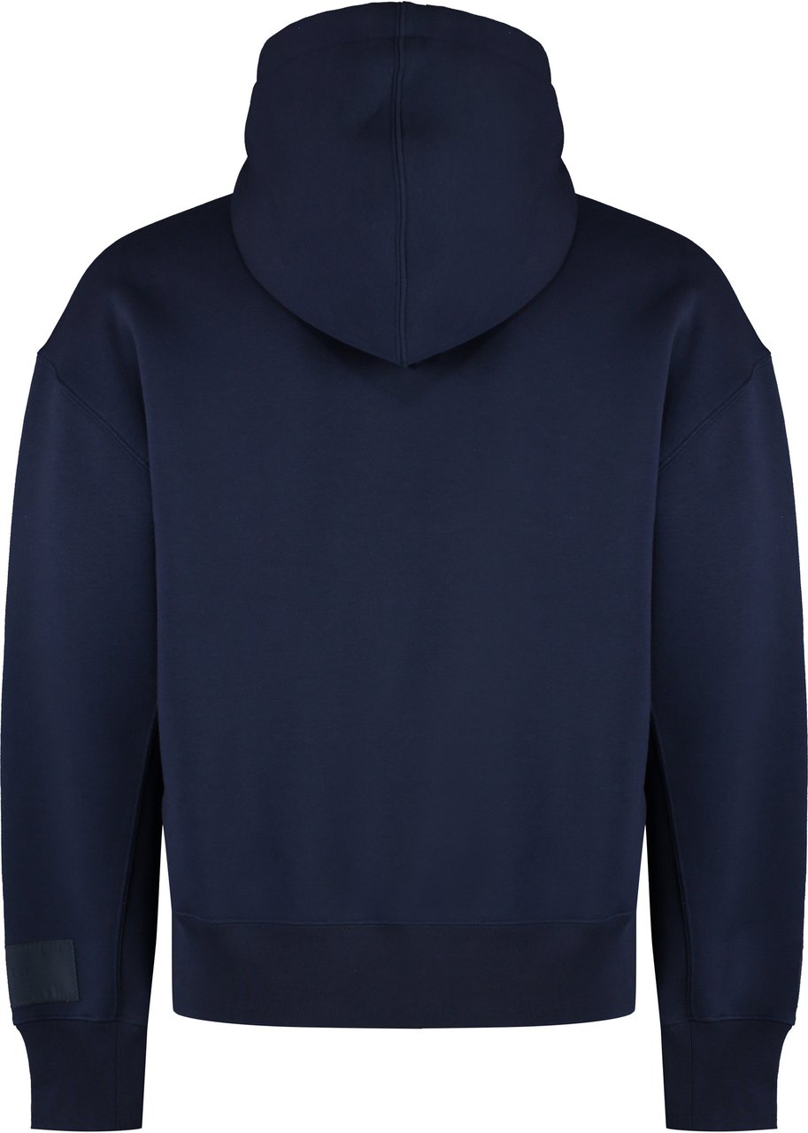 AMI Paris Cotton hoodie Blauw