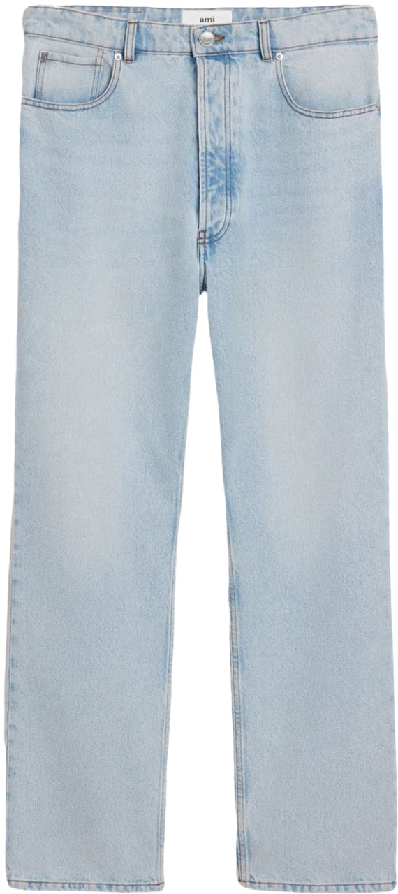 AMI Paris Jeans Bleach Blue Blauw