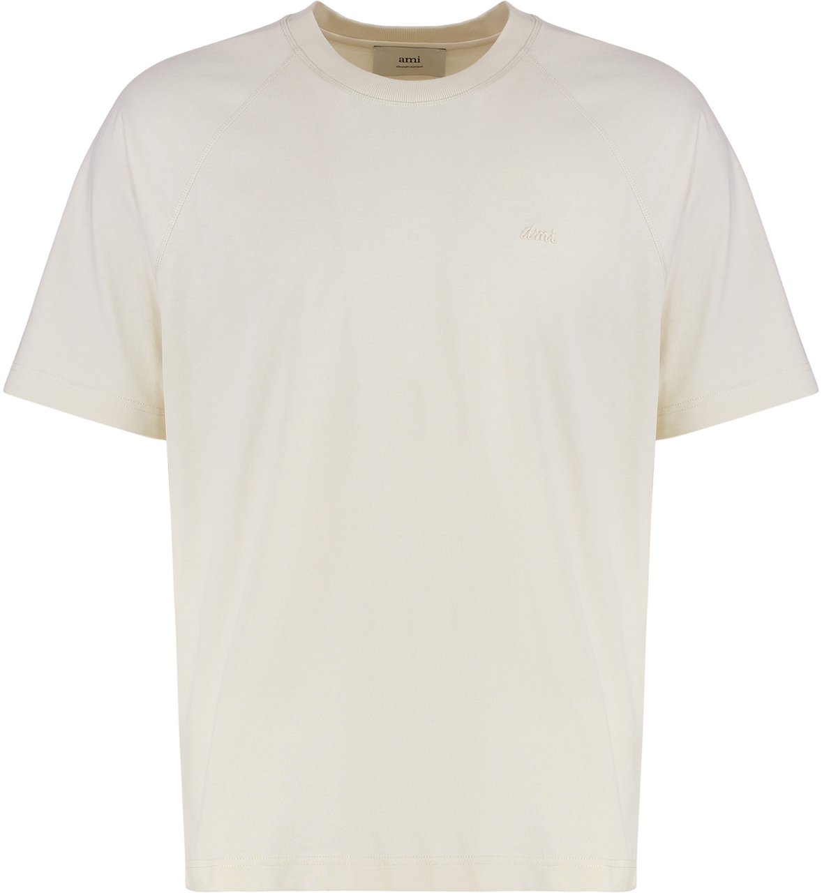 AMI Paris Cotton crew-neck T-shirt Neutraal
