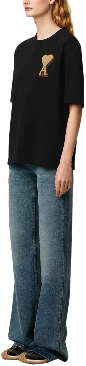 AMI Paris T-Shirts And Polos Black Zwart