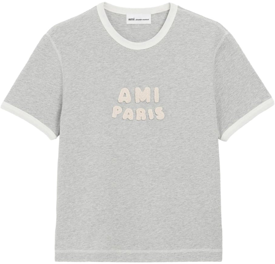 AMI Paris T-Shirts And Polos Grey Grijs