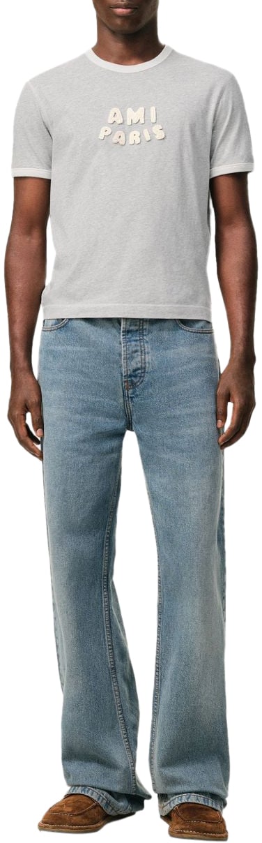 AMI Paris T-Shirts And Polos Grey Grijs