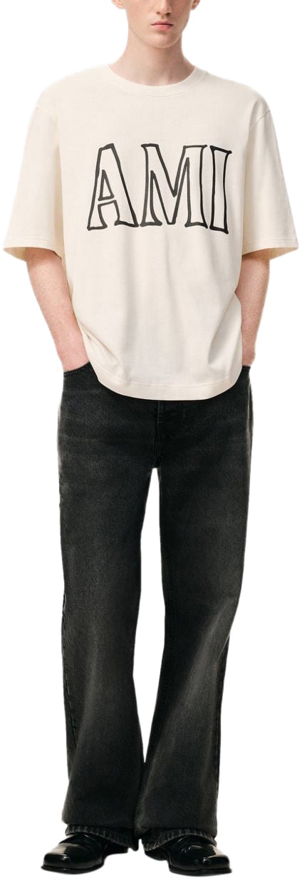 AMI Paris T-Shirts And Polos Beige Beige
